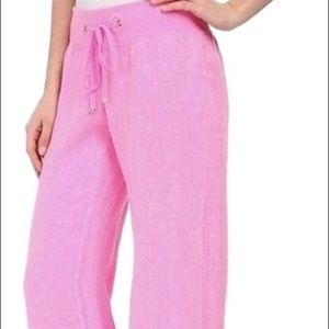 Lily Pulitzer Pink Neon Beach Linen Pants